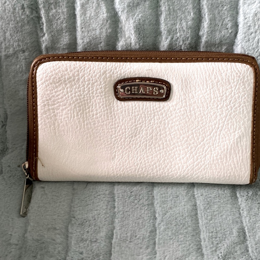 COPY - EUC: White and Brown Long Chaps Wallet